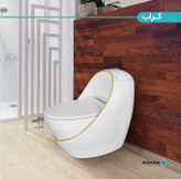 توالت فرنگی آداسا مدل کراب سفید درجه یک