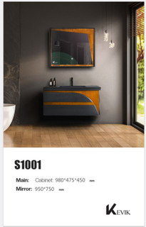روشویی فول ست کورین طوسی مات kevik مدل s1001