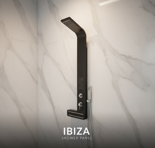پنل دوش لیبرا مدل ایبیزا Ibiza | پنل حمام استیل 304 با جت ماساژ کمر